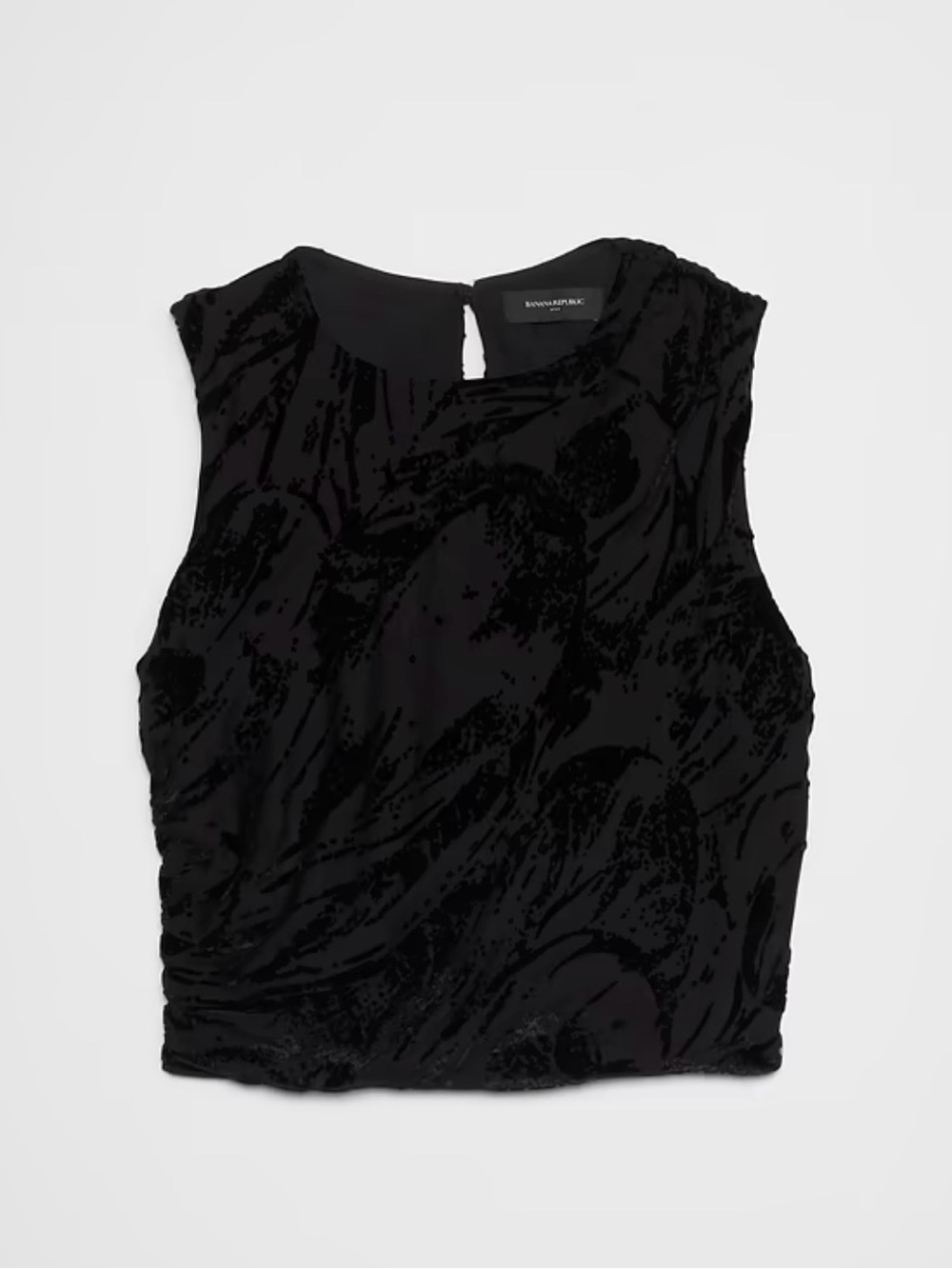 Banana Republic Black Velvet Burnout Sleeveless Camisole